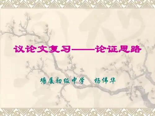 议论文复习——论证思路