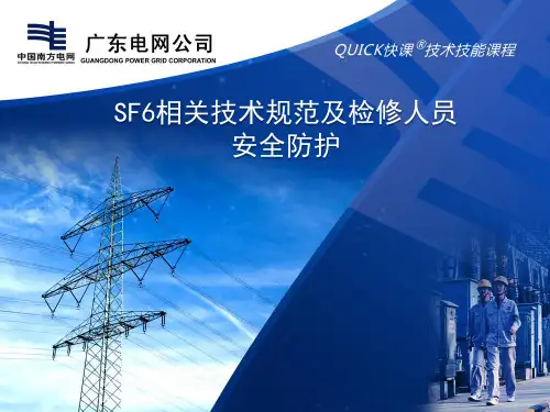 SF6相关技术规范及检修人员安全防护