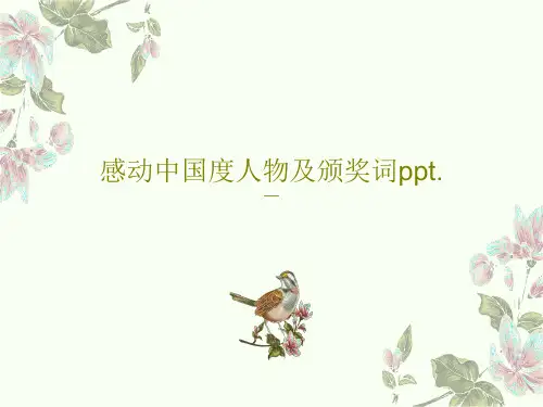 感动中国度人物及颁奖词ppt.16页PPT
