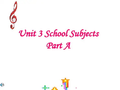 闽教版英语四年级下册Unit 3《School Subjects》(Part A)公开课课件