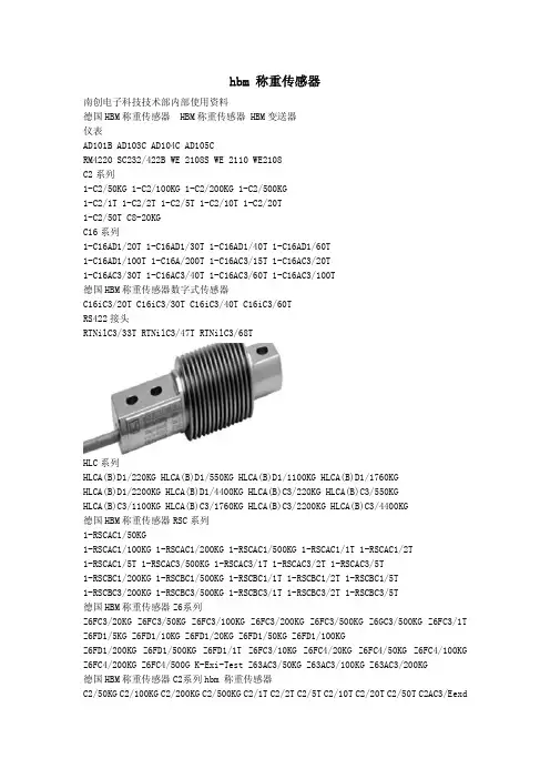 hbm 称重传感器