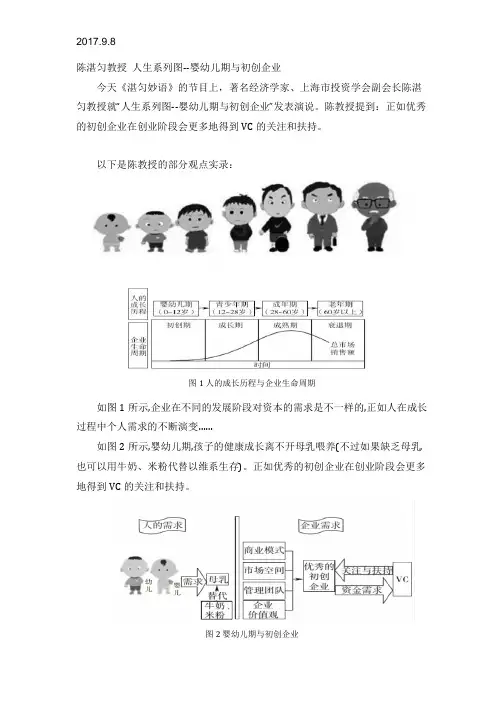 2017.9.8陈湛匀教授 人生系列图--婴幼儿期与初创企业