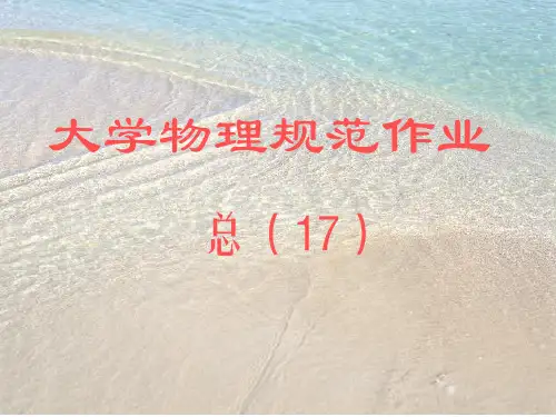 大学物理规范作业(本一)17解答