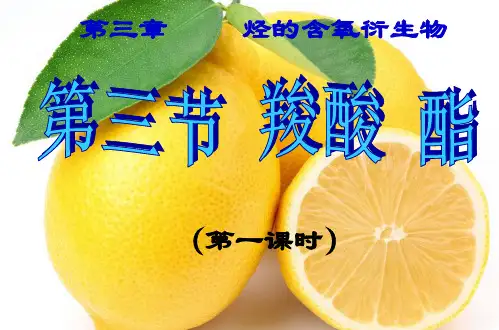 人教版化学选修五第三章第三节 羧酸 酯 ppt(23张)ppt