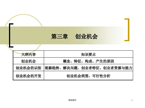 创业机会ppt课件