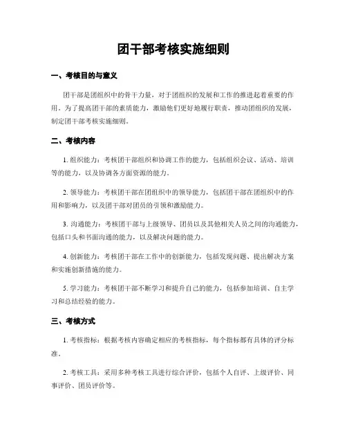 团干部考核实施细则