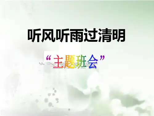 《听风听雨过清明》-PPT标准课件