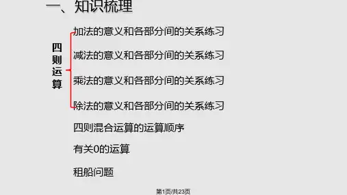 四下人教数学四则运算整理与复习PPT课件