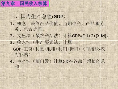 国民收入流量循环模型国民经济各系统之间的联系