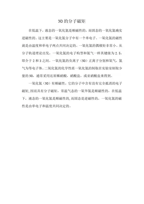 NO的分子磁矩