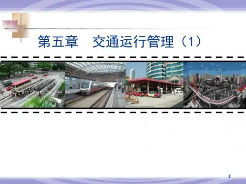 《交通管理与控制》第5章 交通运行管理(1)资料教材
