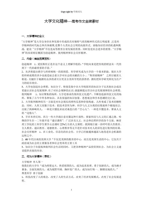 大学文化精神