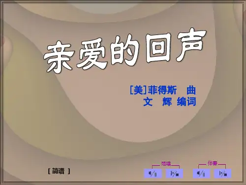 《亲爱的回声》PPT课件