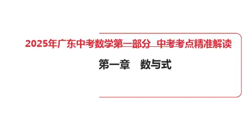 2025年广东中考数学第一部分+中考考点精准解读第1章+第1讲+实数+课件