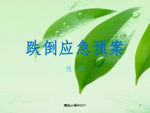 跌倒或坠床应急预案ppt精选课件
