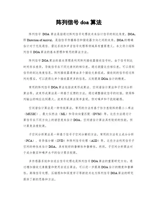 阵列信号doa算法