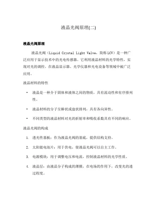 液晶光阀原理(二)