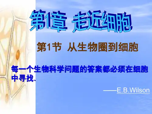人教版高中生物必修一第一章第1节从生物圈到细胞教学课件(共37页)