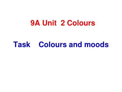 牛津译林版英语九年级上册Unit2 Colours Task课件