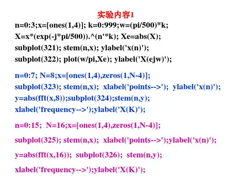 实验2用FFT对信号频谱分析
