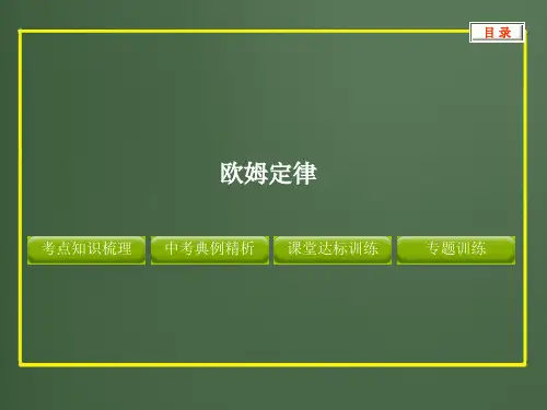 2012版中考复习物理精品课件含11真题和12预测试题专题--欧姆定律