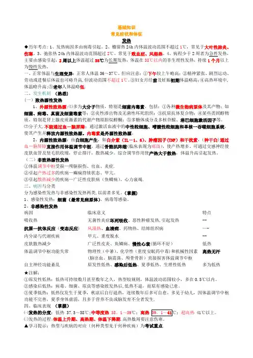 (自整理-已考过)内科主治医师考试-基本知识部分