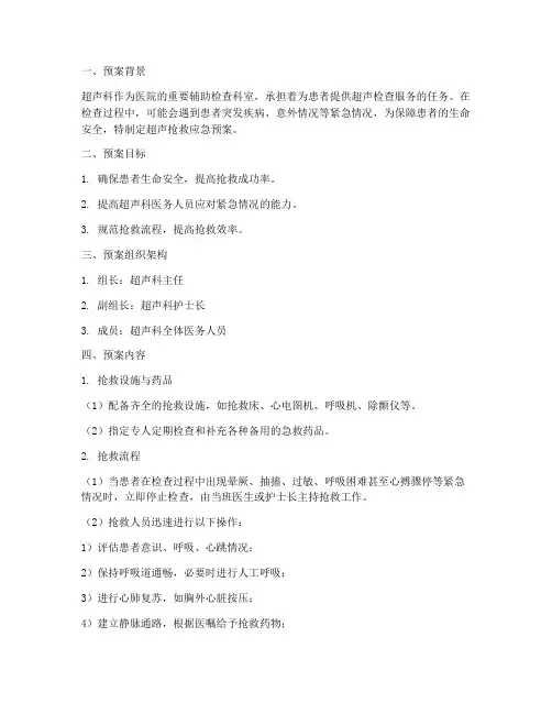 超声抢救应急预案