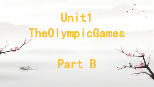 Unit1TheOlympicGamesPartB(课件)闽教版英语六年级上册(1)