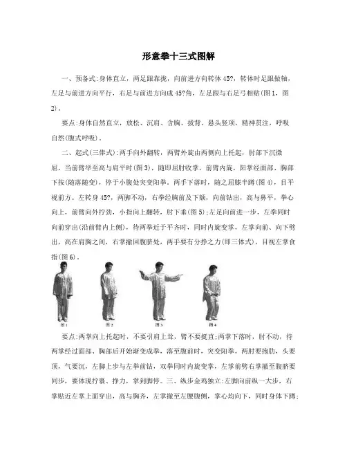 形意拳十三式图解