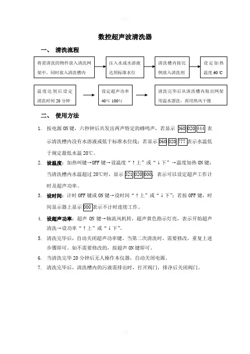 超声波清洗器使用方法与注意事项