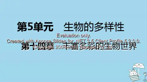 八年级生物上册 第十四章第一节五彩缤纷的植物世界(第2课时 苔藓植物和蕨类植物)课件 (新版)苏教版
