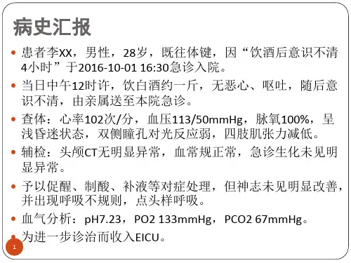 急性酒精中毒PPT课件