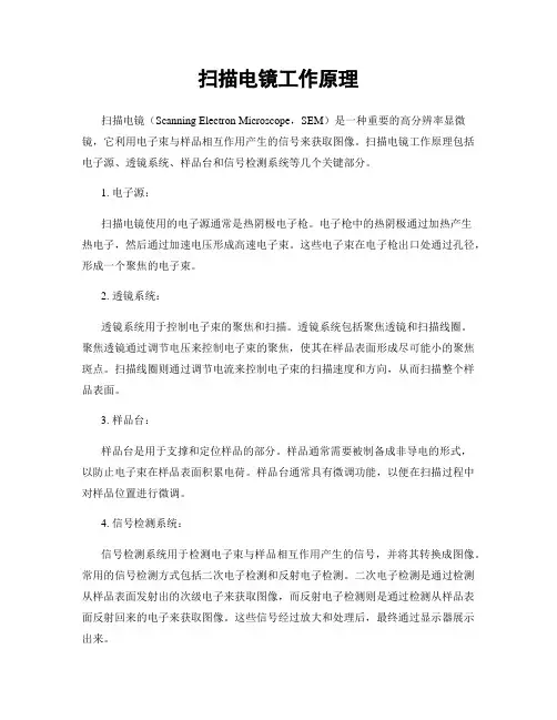 扫描电镜工作原理