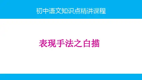 初中语文知识点(记叙文阅读)精讲课件-表现手法大全(共10讲)