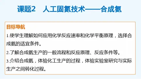 课题2人工固氮技术──合成氨