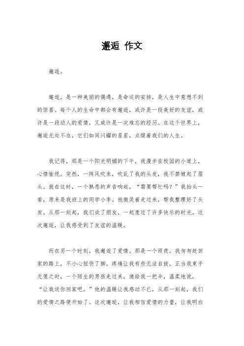 邂逅  作文