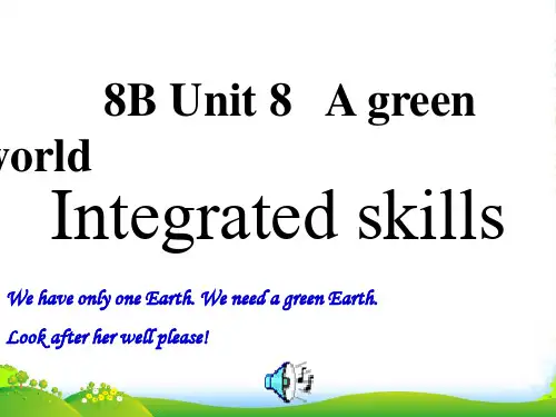 2021-2022年牛津译林版八年级英语下册Unit8 Integrated skills优质课课件