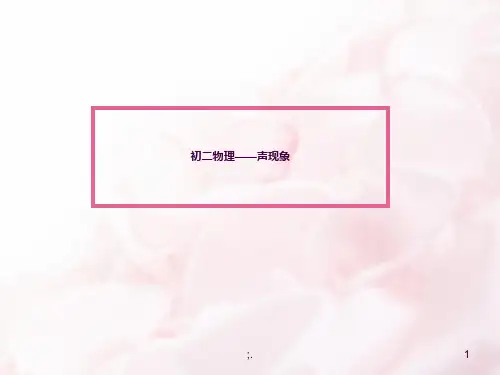 苏教版初二物理声现象经典版ppt课件