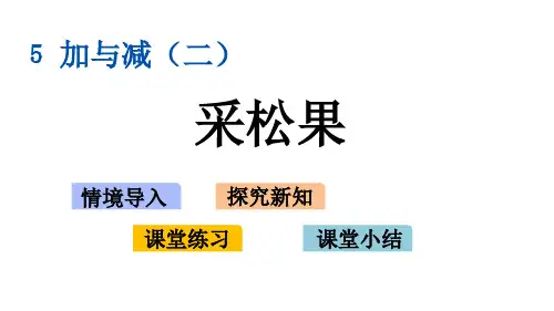 北师大版一年级数学下册5.2  采松果