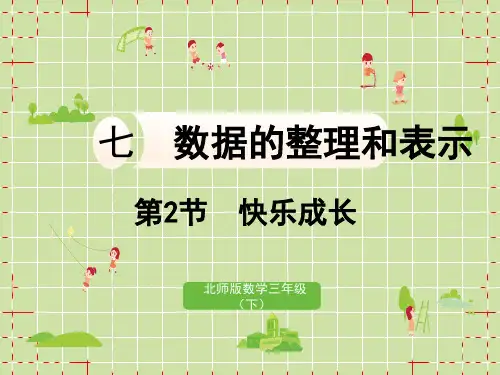 北师大小学三年级下册数学精品教学课件 第7单元 第2节小学三年级下册 快乐成长