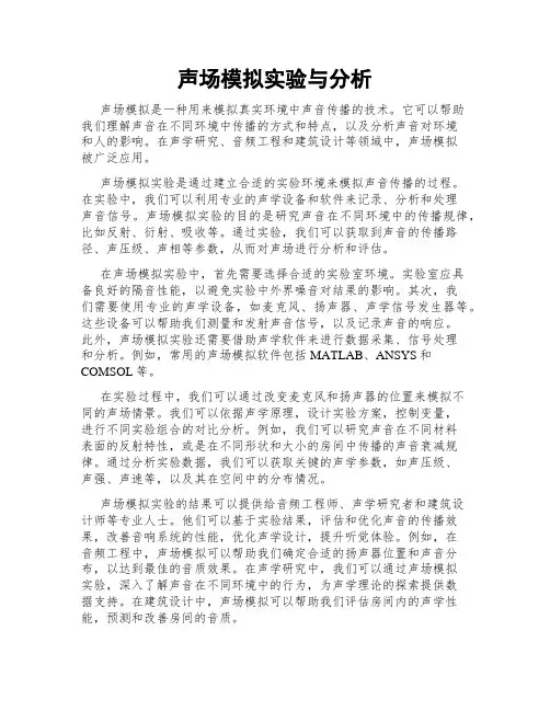 声场模拟实验与分析