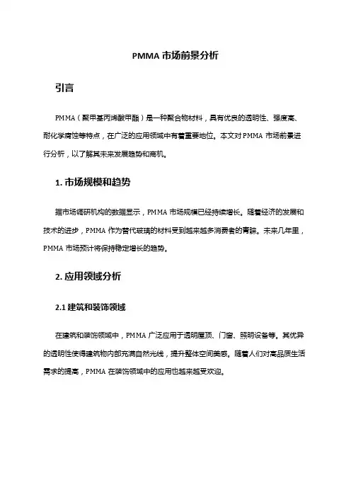 2024年PMMA市场前景分析