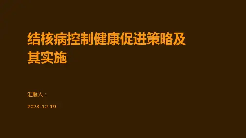 结核病控制健康促进策略及其实施