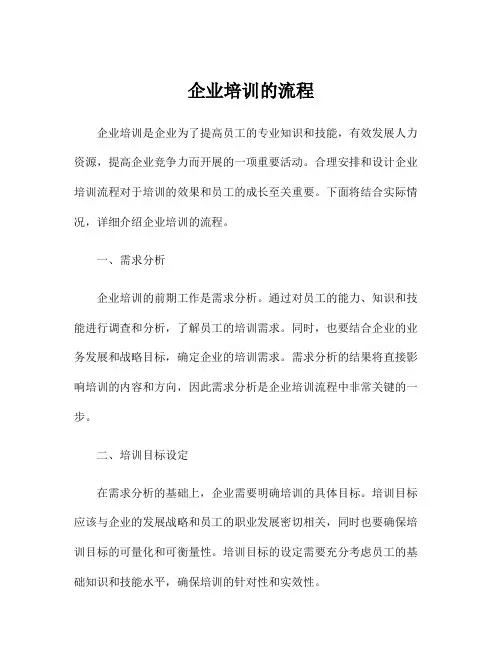 企业培训的流程