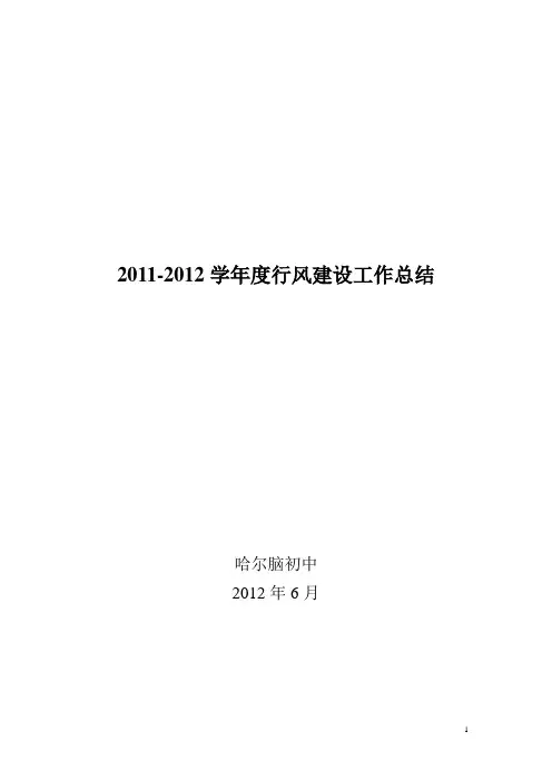 行风建设工作总结
