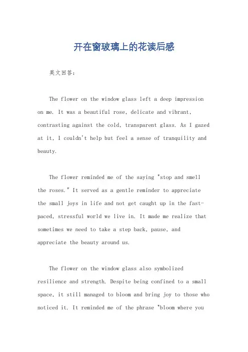 开在窗玻璃上的花读后感