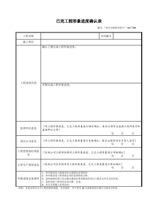 工程进度款申请格式