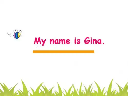 人教版英语初一上册Unit 1.I'MGina 第一课时