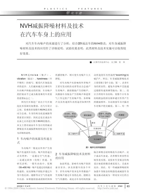 NVH减振降噪材料及技术在汽车车身上的应用