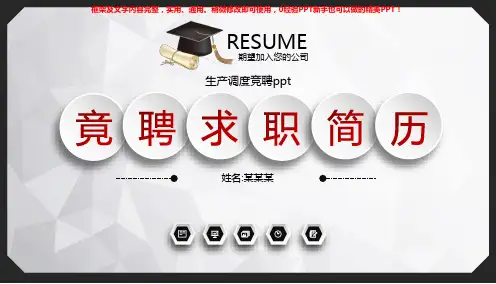 完美版PPT-生产调度竞聘ppt